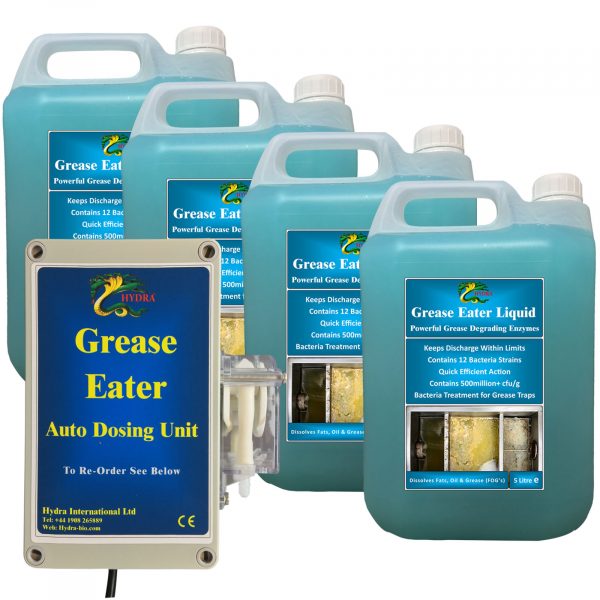 Battery Operated Auto Dosing Unit (4 x 5L Grease-Eater Liquid)