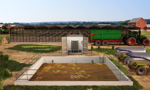 Slurry Tank in Farmyard